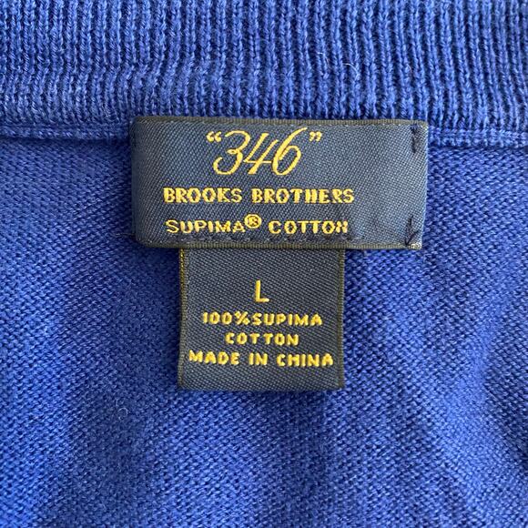 Brooks Brothers Men’s Blue Supima Cotton Knit Vest Size Large Business Casual - Picture 2 of 9